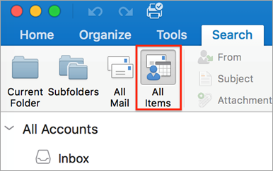 outlook for mac check mailbox size